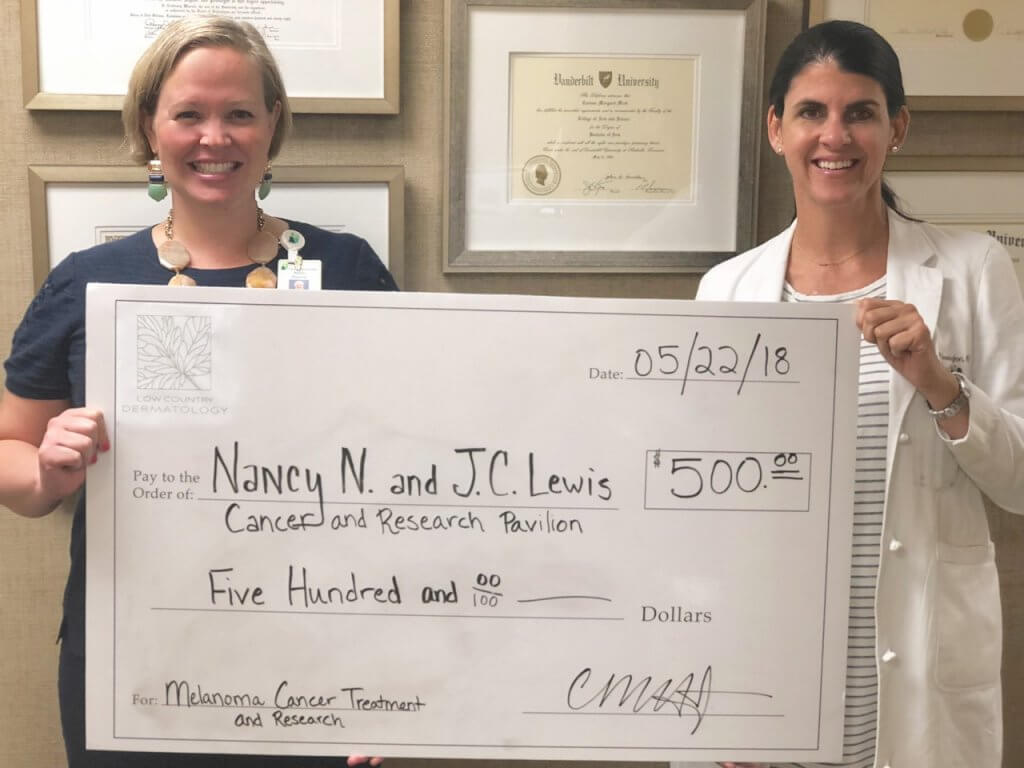 Low Country Dermatology Presents Donation to Cancer Center