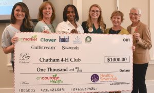 Check Presentation to Chatham County 4-H Club at Encourage Health