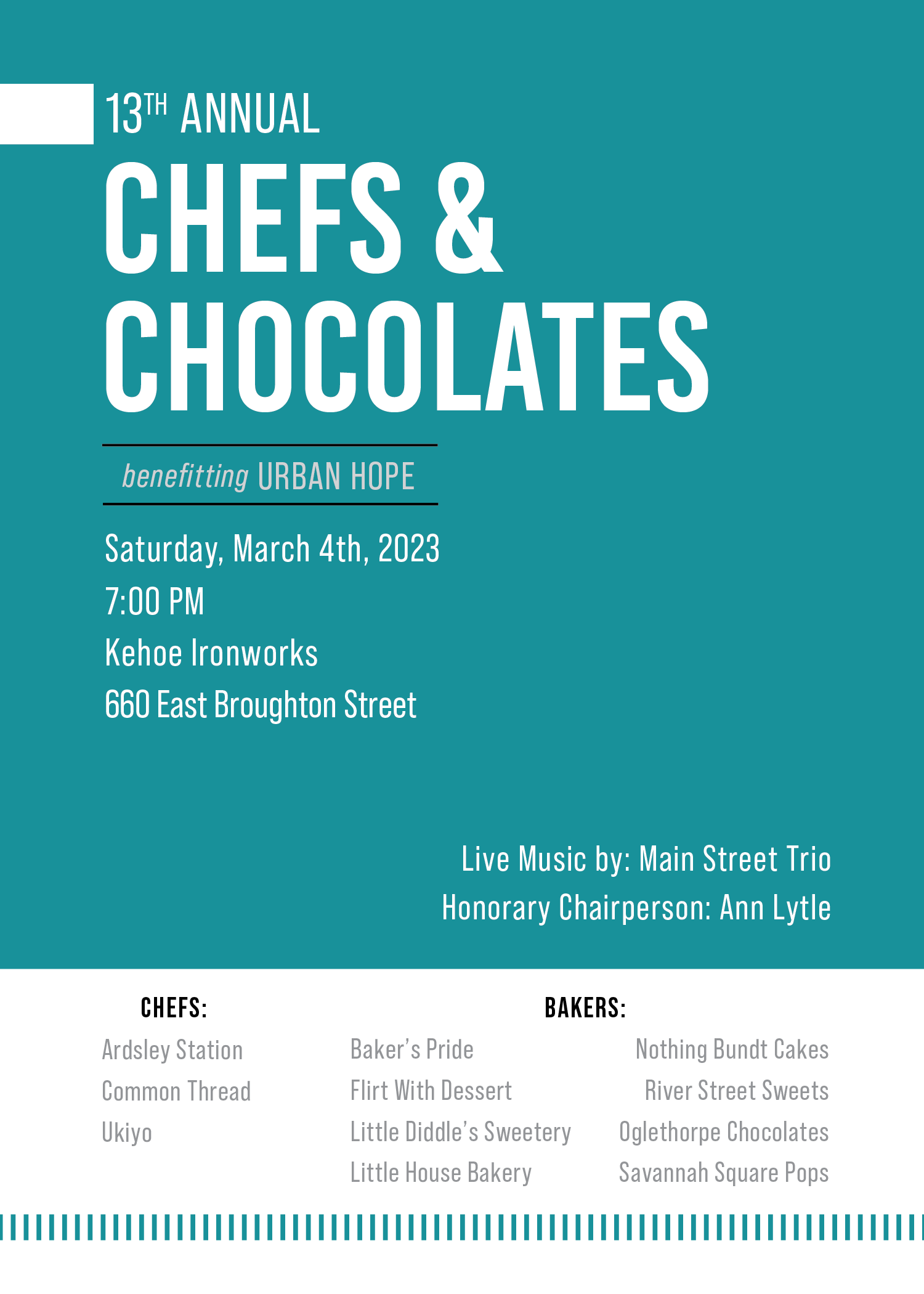 Chefs and Chocolate 2023.