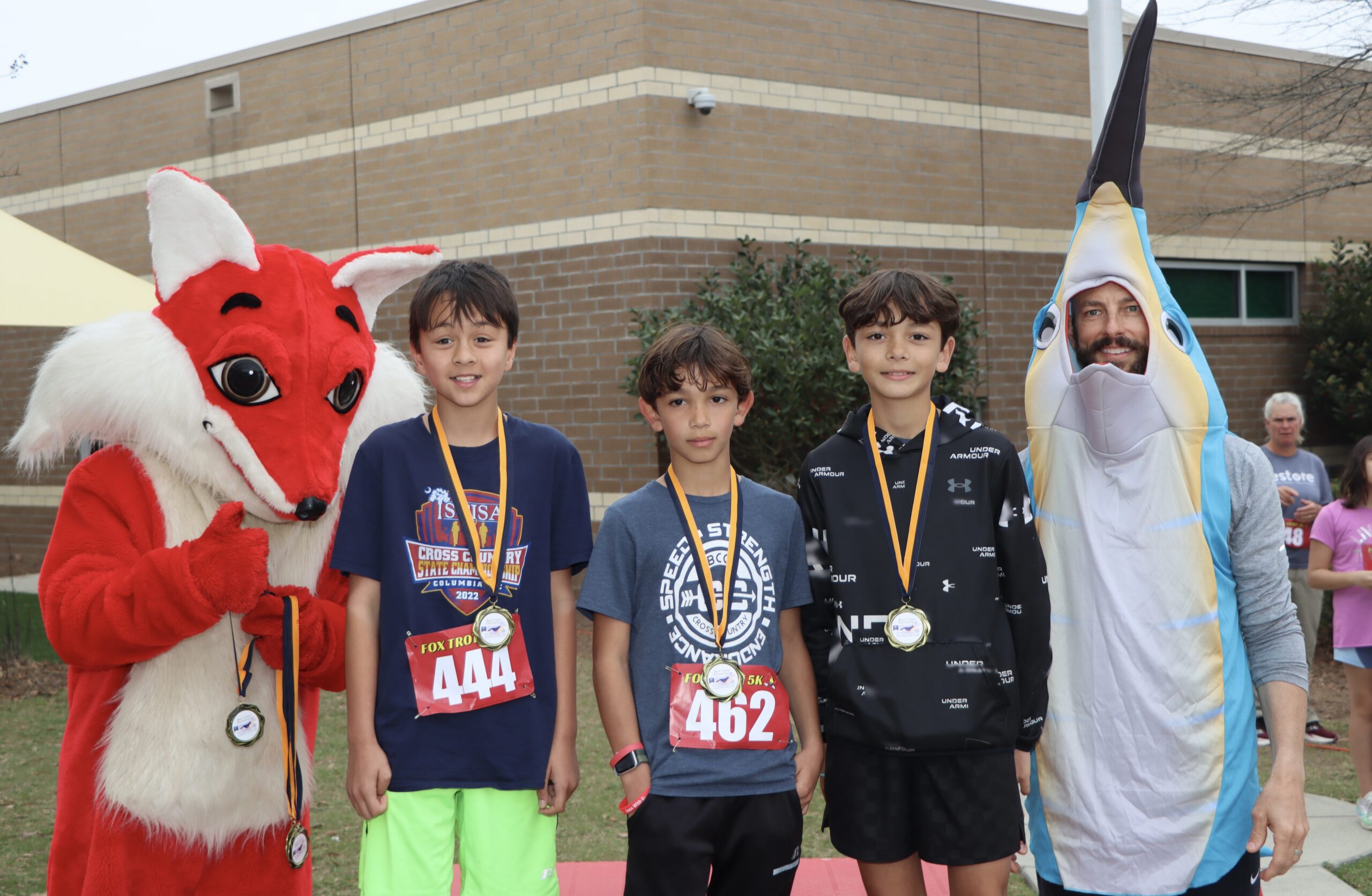 Charles Russo, Foxy, and Winners from 5K.